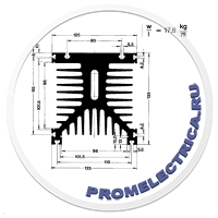 HEATSINK KL-285 P120 SEMIKRON (Аналог) Охладитель для полупроводников размер 115х125х135мм, AAVID THERMALLOY - DB180-20 - HEAT SINK, T SLOTS, FISCHER Elektronik - SK 109 180