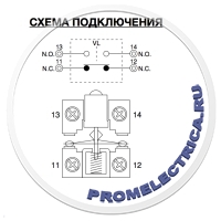 KZ8104 Концевой выключатель / выключатель путевой, пластиковый не регулируемый ролик ME8104