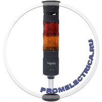 XVUX22RY Светодиодная колонна 60мм, два цвета красный, желтый, зуммер 70-85 дБ, 24VDC управление через ПЛК (PNP/NPN)