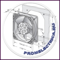 4650N-465 Вентилятор 120х120х38 мм, 220 VAC, подшипник скольжения, EBM Papst - товар в наличии на складе