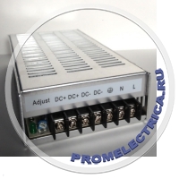 ESE240-24 - блок питания, 240 Ватт, 24 Вольт, 10 Ампер, размер 215х115х50, вес 1000 гр входное напряжение 90264 Вольт