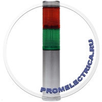 TL25-024-RG Светодиодная сигнальная колонна d=25мм, высота 137 мм, 2 плафона красный-зеленый, LED 25 mA, 24VAC/DC, IP54, Innocont
