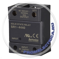 SR1-4440 Твердотельное реле, без радиатора, вход 90-240VAC, напряжение нагрузки 48-480VAC, ток нагрузки 40А