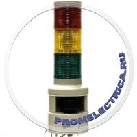 SFL100B-024-RYG Светодиодный маячок, 120x370 мм, зуммер 100 дБ, кабель 0,5 м, IP54, -20…+50С