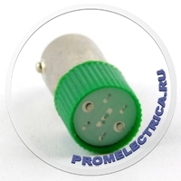 BA9S-LED-24VAC/DC-G Светодиодные лампочки, цоколь BA9S, зеленого цвета 24VAC/DC