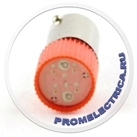BA9S-LED-24VAC/DC-R Светодиодные лампочки, цоколь BA9S, красного цвета 24VAC/DC