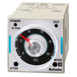 AT8N (100-240VAC, 24-240VDC) Таймер аналоговый, 48х48x80мм, 8 pin, расширенные функции, 100-240VAC, 24-240VDC
