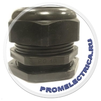 PG48 (34-44) Пластиковый кабельный ввод,черного цвета, гермоввод, вводной сальник