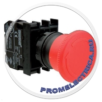B200E Кнопка СТОП 22 мм, с фиксацией (гриб), Turn to Release, 1 NC, Diameter 40, red