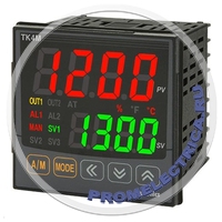 TK4M-24RR Температурный контроллер, 4 разряда, 72х72х645мм, 100-240VAC, 2 аварийных выхода, выход 1 и 2: реле